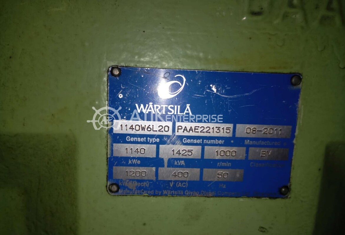 WARTSILA W6L20 GENSETS